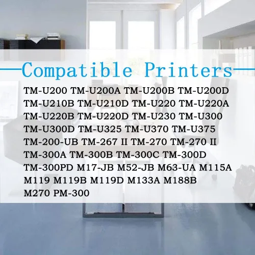 Vista 2 de Cinta de impresora compatible ERC30 ERC34 ERC38 de repuesto para ERC-30 ERC-34 ERC-38 ERC 30 34 38 de cinta de tinta para caja registradora