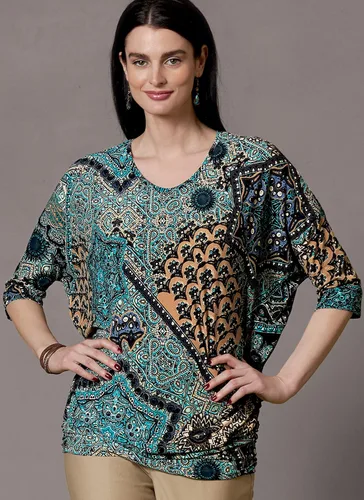 Vista 5 de Butterick Misses' Top/Tunic, Code B6854 - Kit de patrones de costura, tallas 8-10-12-14-16, multicolor