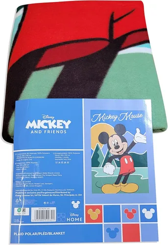 Vista 4 de Disney Mickey Mouse Little Explore Happy Face - Mantas acogedoras de 40 x 60 pulgadas