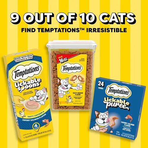 Vista 6 de Temptations Jumbo Stuff - Golosinas crujientes y suaves para gatos, sabor sabroso a pollo, bolsa de 2.5 onzas (paquete de 12) Crunchy outside