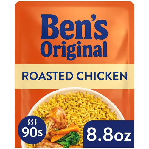 Vista 3 de BEN'S ORIGINAL Arroz listo con sabor a pollo asado, guarnición fácil para la cena, 8.8 oz sobre (paquete de 12)