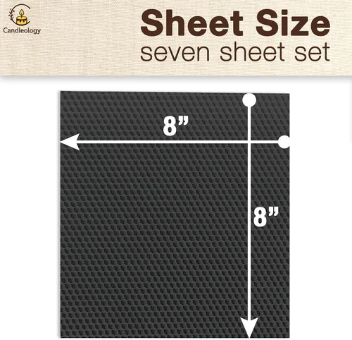 Vista 3 de Hojas de cera de abeja negra para hacer velas, kit de fabricación de velas de cera de abeja orgánica para adultos y niños, juego de manualidades