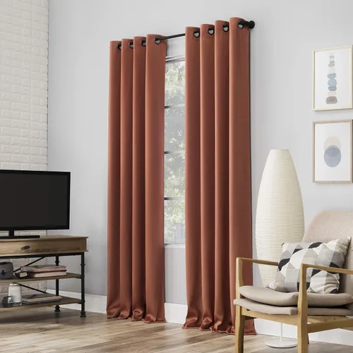 Vista 54 de Sun Zero Nordic - Juego de 2 paneles de cortinas con ojales de grado teatral extremo 100% opacas, 104" x 96" (2* 52" x 96"), cortinas opacas blanco