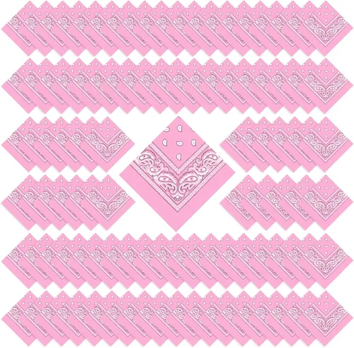Vista 9 de 100 bandanas a granel, bandanas de cachemira para hombres y mujeres