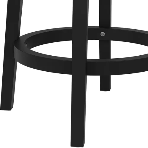Vista 8 de Hillsdale Clarion - Taburete de Altura Giratoria de Madera para Barra, Negro