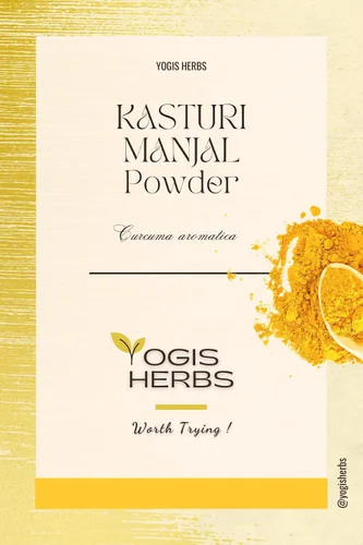 Vista 8 de YOGIS HERBS MANJAL KASTURI Premium Powder (Curcuma Aromatica/Cúrcuma Silvestre) Fresco y Puro - 8.82 oz - Para Baño, Belleza y Cuidado de la Piel