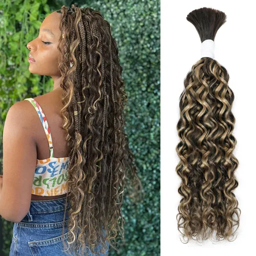 Vista 38 de Liqusee Cabello Humano para Trenzar 3.53 oz Un Paquete 14 Pulgadas Negro Natural Ondulado Rizado a Granel Cabello Humano para Trenzar Sin Trama 100%