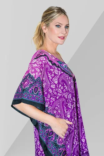 Vista 2 de Miss Lavish London Vestidos caftán para mujer, S-3XL, talla regular a extragrande