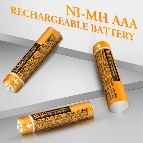 Vista 7 de Paquete de 6 pilas recargables AAA Triple A 1.2V 700mAh Ni-MH