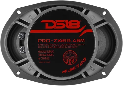 Vista 8 de DS18 PRO-ZXI694BM Altavoz de rango medio de 6 x 9 pulgadas de audio profesional con bala y rejilla de 600 vatios 4 ohmios (1 altavoz)