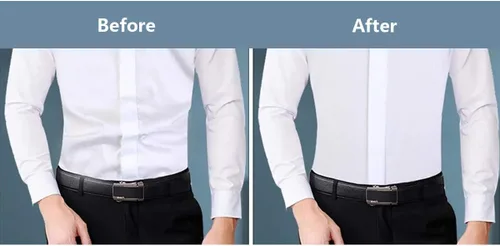 Vista 5 de Shirt Stays - Soporte elástico ajustable para camiseta de hombre, con cierre