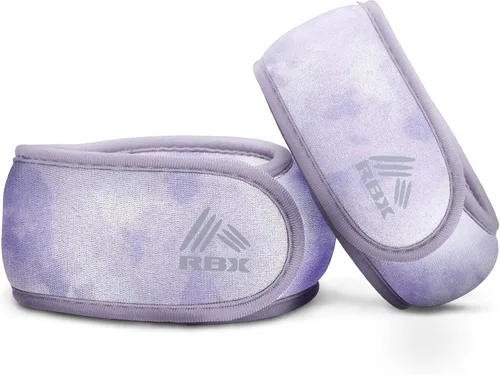 Vista 7 de RBX Juego de pesas para muñeca y tobillo (2 libras/1 libra cada uno), ajuste cómodo ajustable para entrenamiento y tonificación