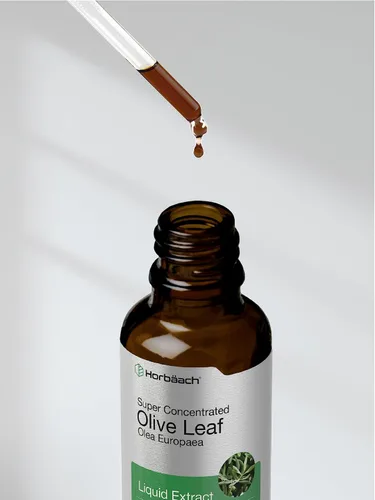 Vista 7 de Horbäach Extracto de hoja de olivo líquido 2 fl oz Super Strength