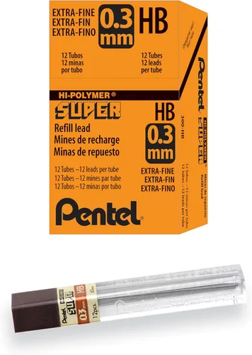 Vista 14 de Minas de Pentel Super Hi-Polymer, Gris