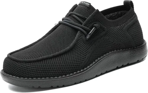 Vista 17 de 1TAZERO Zapatos sin cordones para hombre, extra anchos, ortopédicos, para diabéticos, cómodos para pies hinchados, con soporte de arco para fascitis