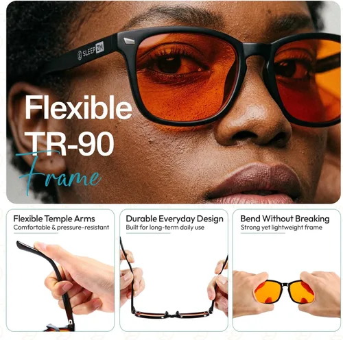Vista 9 de Sleep ZM Blue Light Blocking & Light Sensitivity Glasses with 14 Lens Types