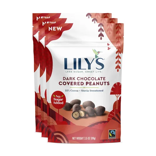 Vista 9 de Lily's Sweets, Almendras cubiertas de chocolate negro, 3.5 onzas