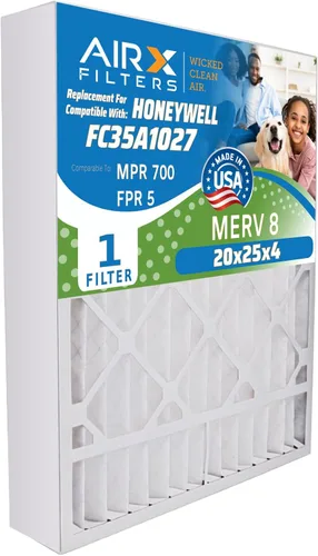 Vista 33 de AIRX FILTERS WICKED CLEAN AIR. Filtro de horno 20x25x4 MERV 8 compatible con filtro de aire Honeywell 20x25x4 F25 1 solo filtro