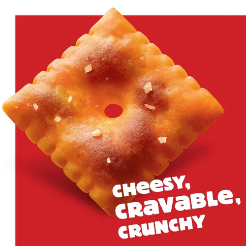 Vista 5 de Cheez-It Galletas de queso, galletas horneadas, aperitivos de oficina y niños, extra tostados, caja de 21 onzas (1 caja)