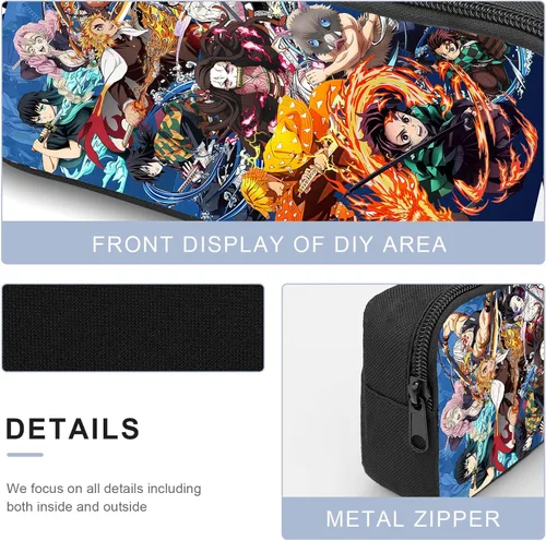 Vista 4 de QIDOZVIY Mochila de anime multifunción con bolsillos laterales, bolsa duradera para laptop, para hombres, mujeres, adolescentes, niños y niñas
