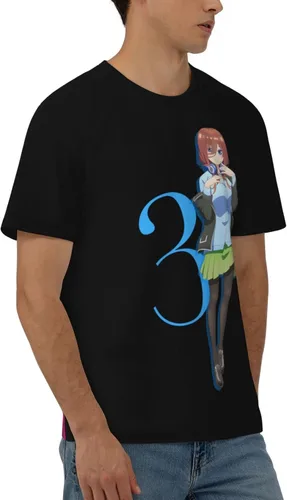 Vista 5 de Anime The Quintuplets Miku Nakano - Camiseta de manga corta para hombre