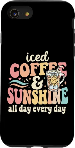 Vista 18 de Iced Coffee and Sunshine Funny Summer Case for iPhone 17