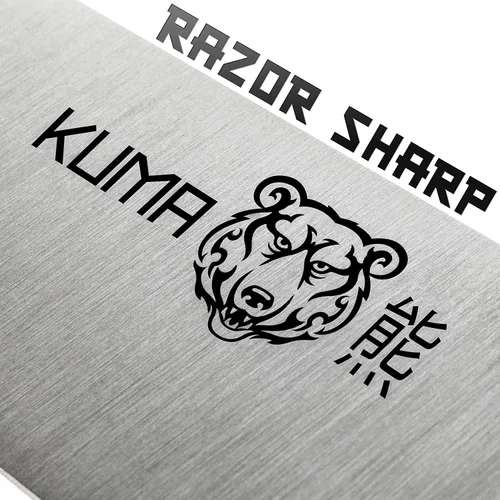 Vista 4 de KUMA Cuchillo de chef multiusos (juego de 3) – Cuchillo de chef afilado fuera de la caja – Cuchillo de chef de 8 pulgadas para tallar, cortar