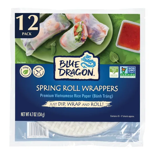 Vista 8 de Blue Dragon Envoltorio para Rollitos de Primavera, 4.7 onzas