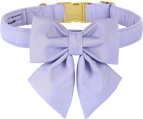 Vista 30 de Collar de perro a cuadros de búfalo amarillo otoñal con pajarita elegante Otoño-Lazo-Cuadros Amarillo