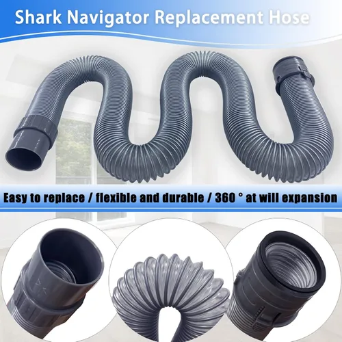 Vista 4 de Manguera de vacío mejorada para Shark Navigator NV22, NV22L, NV26, NV22T, NV22T, NV22LQ, NV80, NV42, NV44, UV400, UV410, manguera de repuesto Shark