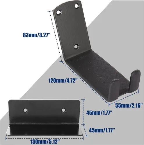 Vista 2 de Soporte de pared para bicicleta, soporte de pedal para garaje, soporte de almacenamiento de bicicleta, ganchos de bicicleta resistentes