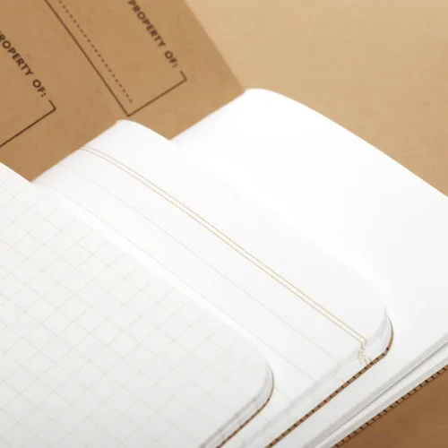 Vista 5 de Field Notes: Paquete Original de Kraft de 3 - Papel Mixto (1 Gráfico/Cuadrícula, 1 Rayado/Lineado, 1 Liso/Blanco) Cuadernos de Notas - Cuadernos