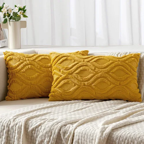 Vista 38 de MIULEE - Juego de 2 fundas de almohada de lana sintética suave y afelpada, fundas decorativas de estilo bohemio para sofá, sala de estar, cama, 16 x