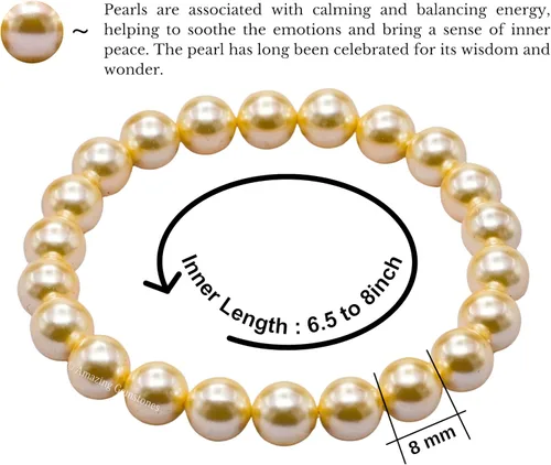 Vista 717 de Amazing Gemstone Pulsera de cristal para mujeres y hombres, pulsera de cristal curativo de protección, pulsera elástica con cuentas de piedras