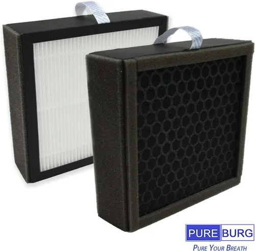 Vista 3 de PUREBURG Filtro de repuesto compatible con purificador de aire y deshumidificador Afloia Q10 2 en 1, H13 True HEPA y filtración multicapa de carbón