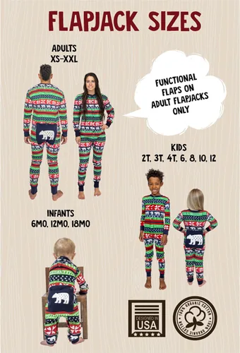 Vista 51 de Lazy One - Pijamas navideñas a juego con solapa trasera; para perros, bebés, niños, adolescentes y adultos