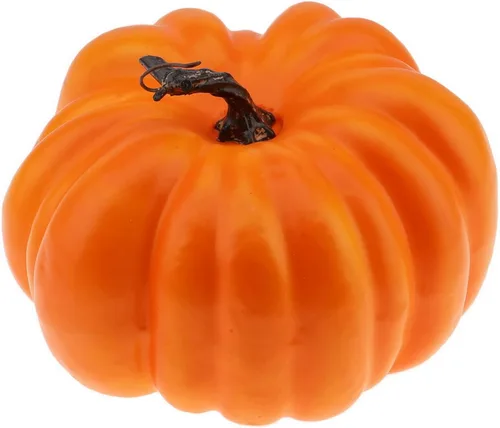 Vista 8 de Woration Calabaza blanca falsa artificial de 5 pulgadas, decoración de calabaza de Halloween de Acción de Gracias, modelo de comida realista
