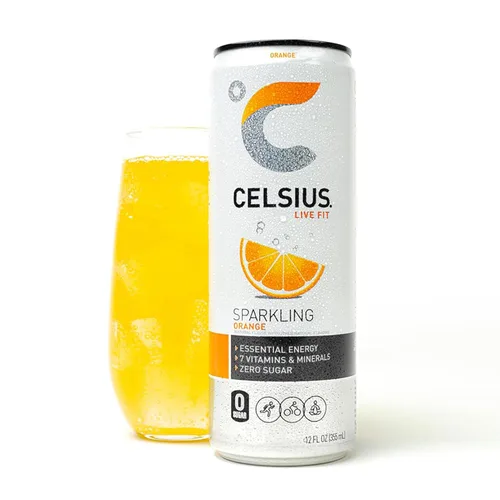 Vista 6 de CELSIUS Naranja Espumosa, Bebida Energética Esencial Funcional de 12 onzas líquidas (paquete de 4)