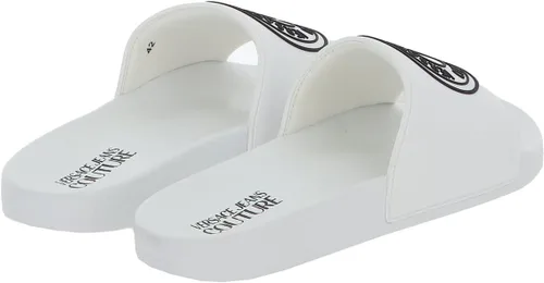 Vista 2 de Versace Jeans Couture White Medallion Pool Slide- 8 para hombre