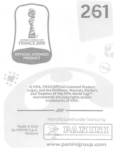 Vista 2 de Calcomanías coleccionables de la Copa Mundial Femenina de Panini FIFA Francia 2019 (solo adhesivo individual) Fútbol #261 Jill Scott England 2
