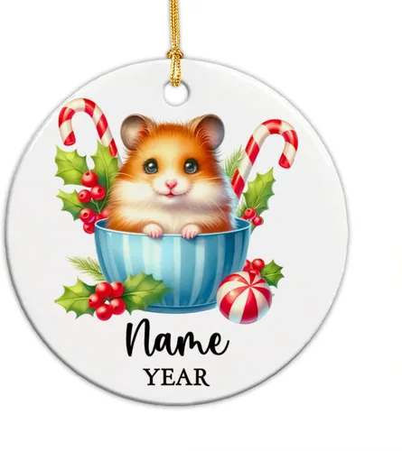 Vista 18 de Adornos de Navidad personalizados de vaca para niños, adornos personalizados de la primera Navidad del bebé de vaca para recién nacido, adorno
