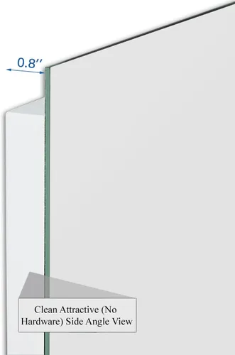 Vista 4 de H&A Espejos LED de baño, espejos de longitud completa de 65 x 24 pulgadas para pared, espejo rectangular moderno para colgar en la pared, vertical u