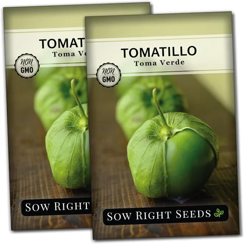 Vista 7 de Sow Right Seeds - Semillas de tomatillo Toma Verde para plantar - Paquete de reliquia sin OMG con instrucciones para plantar un huerto casero