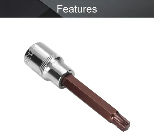 Vista 105 de Utoolmart 1/2" Drive x 0.551 in largo Hex Bit Socket, métrico, S2 y Cr-V acero 1pcs