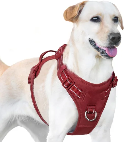 Vista 12 de Arnés sin tirones para perro, chaleco reflectante para cachorros para perros pequeños, medianos y grandes (negro, XS)