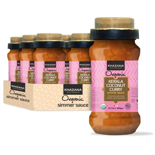 Vista 16 de Khazana Salsa a fuego lento de pollo con mantequilla orgánica, tarro de 12.7 onzas, sin OMG, vegano, sin gluten, kosher, auténticas comidas indias