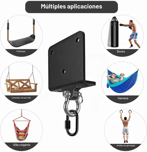 Vista 7 de Kipika Colgador de pared para bolsa pesada, soporte giratorio para bolsa de boxeo resistente para gimnasio en casa, longitud ajustable para bolsa