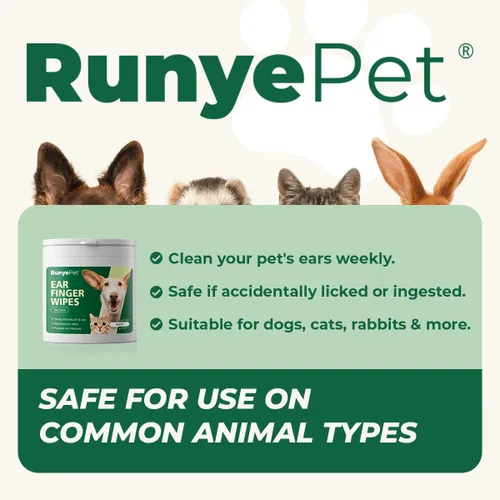 Vista 7 de Toallitas de limpieza de oídos para perros y gatos, toallitas suaves prehumedecidas para eliminar suavemente la cera y la suciedad, formulación a