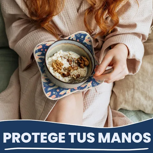 Vista 5 de Paquete de 6 cuencos para microondas acogedores con diseño floral - Juego de soportes para cuencos de sopa caliente
