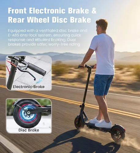 Vista 6 de Electric Scooter, Electric Scooter for Adults&Teens Negro oscuro